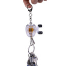 50cm Mini Fish Wheel Key Chain Retractable Fisherman Wheel Pendant Key Ring A