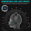 LED Gaming Wired Headphone 3.5mm Over-Ear Earphone Stereo Bass Headset W/ Mic bs