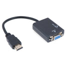 HDMI to VGA Adapter HDMI VGA Converter Cable Support 1080P with Audio Cable   Hn