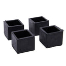 4pcs 25x25mm Square Floor Protector Table Chair Foot Leg End Tip Pad C1A7