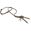 Women Men's Cool Cupid's Arrow Pendant Leather Rope Necklace Charm Jewelry