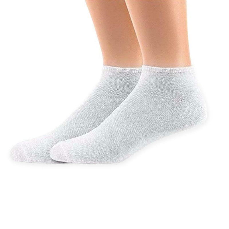 6 Pairs Solid Casual Cotton Breathable Invisible Crew Socks (3-color Mixed) A