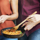 Bamboo Cooking Utensils Set, 7 Pack Kitchen Tools Wooden Spoons and Spatula V2L9