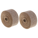 2 Pcs/Set 10M Faux Jute Hessian Burlap Ribbon Easy To Cut Linen Fabric Rustic