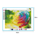 5D DIY Full Drill Diamond Painting Colorful Rose Cross Stitch Embroidery