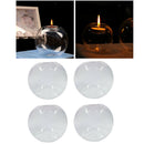 4pcs 8cm Glass Tea Light Candle Holder Tealight Candle Holder Candlestick