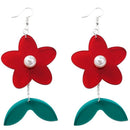Fashion Women'S Pendant Earrings Japanese And Korean Girls Sweet Acrylic Fl