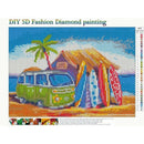 Diamond Painting Kits For Adults, Full Drill Surf Shack Rhinestone Embroide