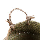 Storage Basket Rattan Straw Basket Wicker Folding Flower  Pot Flower Basket