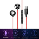 Side in Ear Type-C Earphones Wired Earbuds Headphones for Type-C Mobile Phone