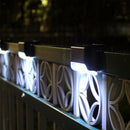 LED Solar Power Light Lamp Outdoor Path Way Garden Deck White Light Black Modern
