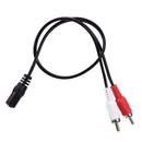2-RCA Cable Male Plug to 3.5mm Female Aux Audio Headphone Jack ConverterAdap Ew