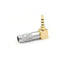 Metal Stereo 3.5mm 4 Pole 90 Degree Repair Headphone Jack Plug Cable Solder OHK