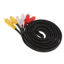 3 RCA Male To 3 RCA Female Audio Video Extension Cable For VCR, DVD Player