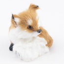 Brown Simulation Polyethylene Furs Squatting Fox Toys For Home Decor Kids Gift