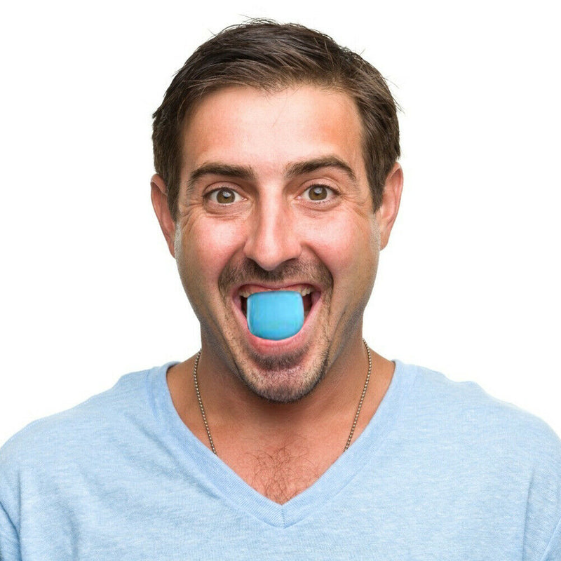 Facial Toner Exerciser Jaw Line Neck Muscle Training Fitness Ball (Blue)