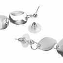 1 Pair Long Alloy Round Piece Glossy Women Fashion Earrings Irregular Geome