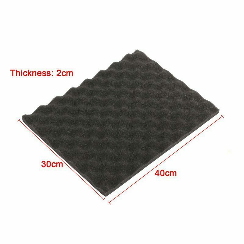 6PCS Black Acoustic Eggshell Foam Sound Absorption Treatment Panel Tile 40X