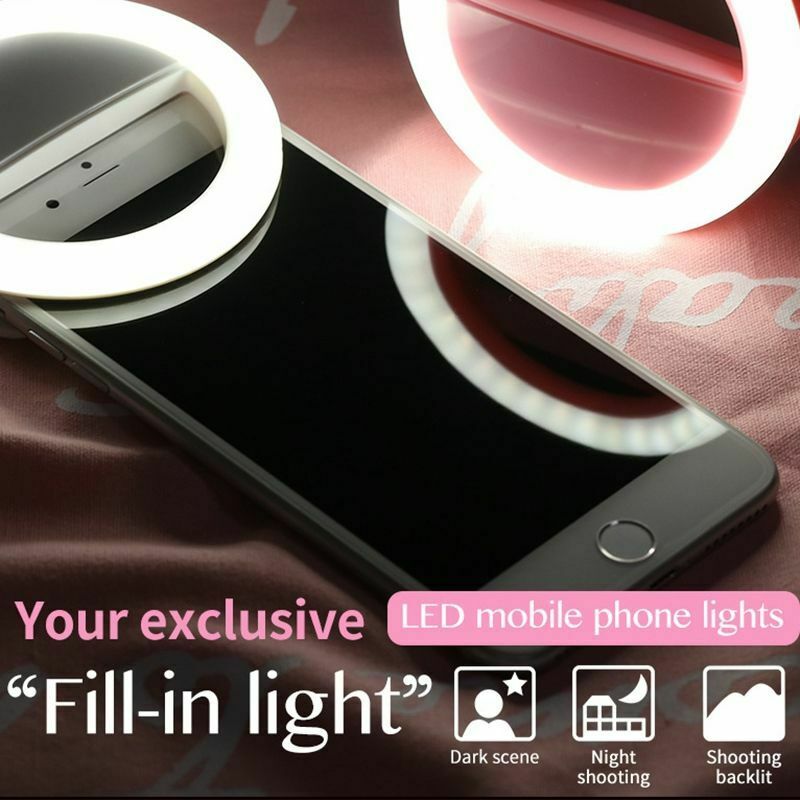 Fashion Selfie Light Portable LED Ring Light Fill for Smart Phone white I3S2
