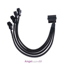 4pin IDE Molex to 4-Port 3Pin/4Pin Cooler Cooling Fan Splitter Power Cable