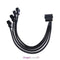4pin IDE Molex to 4-Port 3Pin/4Pin Cooler Cooling Fan Splitter Power Cable