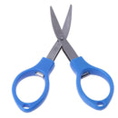 Mini Folding Stainless Steel Scissors Keychain Fishing Travel Cutter Blue