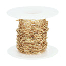 Golden Brass Paperclip Chain Bulk Cable Chain Link for DIY Jewelry Making