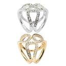 2 Pieces Fashion Lady Crystal 3- Rhinestone Scarf