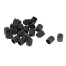 20x Rubber Bicycle Schrader Air Valve Dust Cap Bike American Valve Cover Black