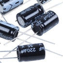 10 x 220uF 35V 105C Radial Electrolytic Capacitor 8x12mm