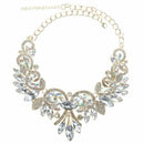 Shiny Rainbow Crystal Flower Choker Big Statement Necklace Collar Chain Ele