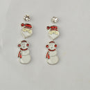 3 Pairs of Earrings Christmas Santa Snowman Mini Small Stud Post Earring