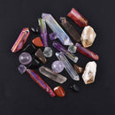 Top! Quartz Crystal Rainbow Angel Aura Point Sphere Rough Reiki-Healing Stone