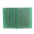 5x 6x8cm perforated grid board printed circuit board PCB board green