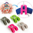 Pack of 40 Mini Flocking Clothes Hanger Hook Closet Organizer Wardrobe Black