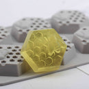 6Holes Honeycomb Soft Silicone Mold For Soap Fondant Beehive Handmade Mol YSF
