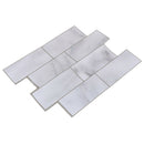 White Grey Marbles Mosaic Brick Peel and Stick Wall Tile Self-adhesive Sticke3C