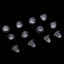 200 Pcs Clear Rubber Bullet Clutch Earring Safety Backs Ear Nuts Earring Ke