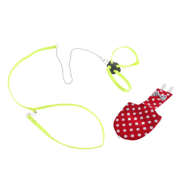 Adjustable Flight Suit (Bird Diaper) XS + Harness Leash Suitable for Conure