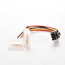 Dual (2x) Molex (4 Pin) to PCI-E (6 Pin) Power Converter Adapter Connector bhTOC