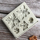 Retro flowers totem silicone mold DIY fondant cake mold chocolate mold bakewa BX