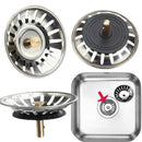 Sink Plug Stainless Steel Basket Strainer Waste Drain Home_Kitchen Stopper T9L4