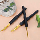 8pcs/lot Useful Sewing Tool Black Soft Handle Hook Knitting Crochet Needles