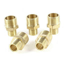 5 Pcs 1/4 inch PT to 1/8 inch PT Male Thread Brass Straight Pipe Coupling F I5F3