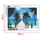 4 Pack Coconut Tree DIY 5D Diamond Painting Kit Full Drill Cross Stitch Decor