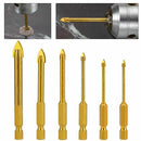 6pcs Glass Drill Bits Set Tile Ceramic Drilling Set 3/4/5/6/8/10mm with 1/4
