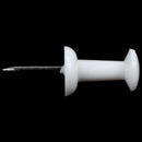 Plastic Head Push Pins Color White Pack of 100 J5I2