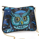 DIY Owl Special Shaped Diamond Painting Women Leather Chain Crossbody Bags