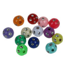 200 pcs Plastic Beads Ball Rhinestone Multi Color Crafts M8W2