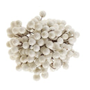 40-berries Artificial Holly Berry Stem 13cm - Christmas Tree Decor White